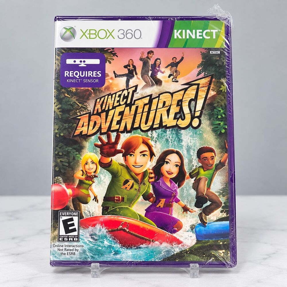 Xbox 360 Kinect Adventures Factory Sealed New Microsoft Kinect Sensor Game